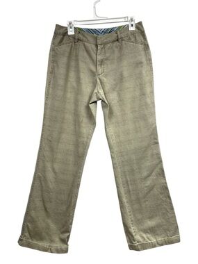 Jamaica Bay Plaid Pants 8 Taupe Cuffed Casual 90s Academia Preppy Cotton Office